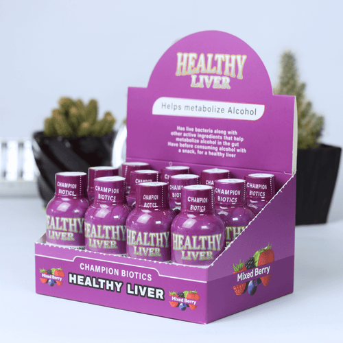 12 pack Healthy Liver 2oz probiotic shot bundle - Champion Biotics
