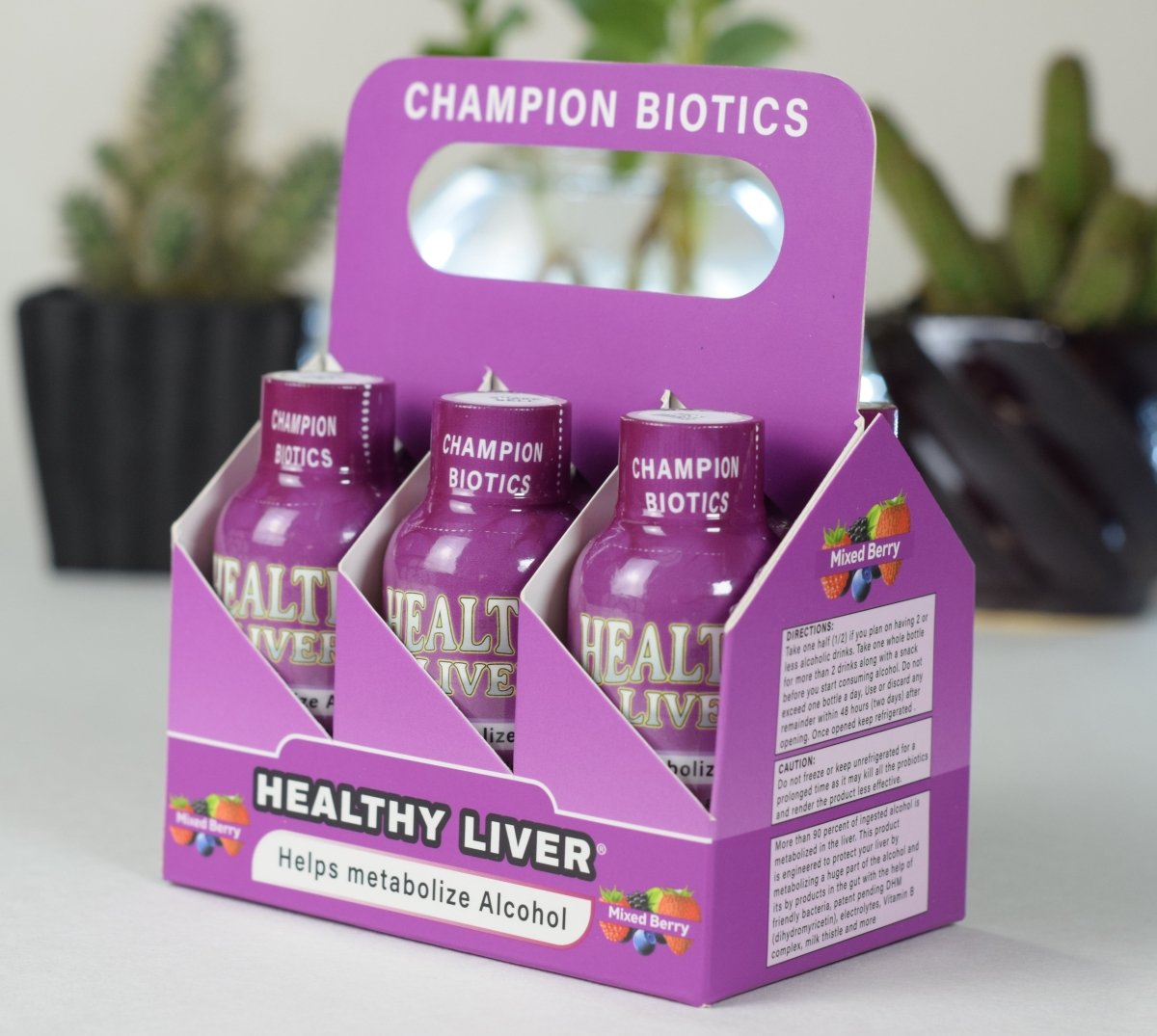 6 - Pack Liver Support Probiotic Shots (2oz) - Champion Biotics