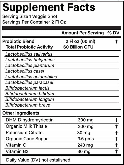 12 pack Healthy Liver 2oz probiotic shot
